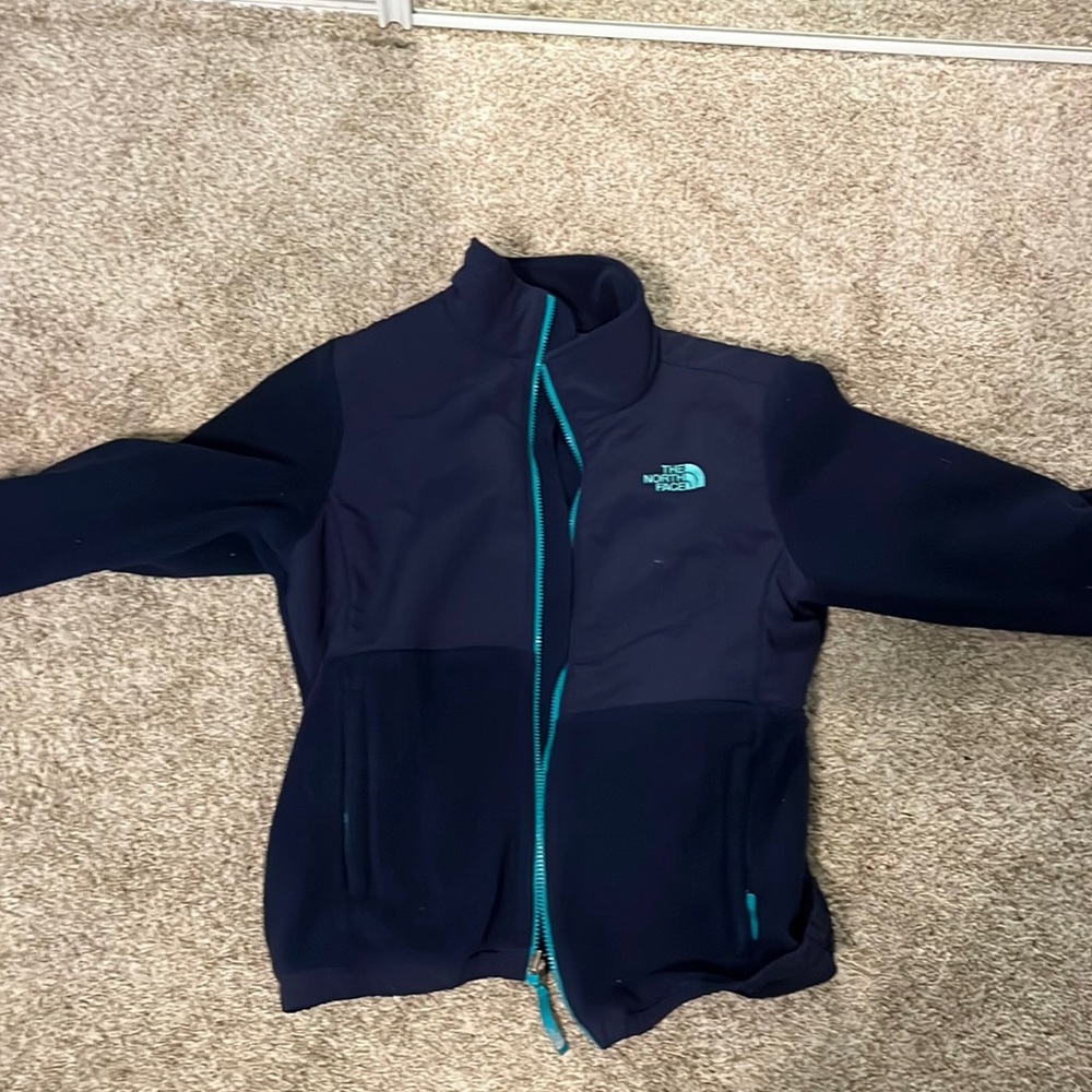 Girls Navy Blue North Face Jacket